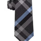 Kenneth Cole Reaction Men's Ruby Plaid Slim Tie Navy Size Regular