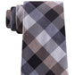 Kenneth Cole Reaction Men's Silk Plaid Neck Tie Beige Size Regular