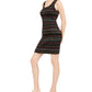 Planet Gold Derek Heart Juniors' Metallic-Stripe Sweater Dress Brown - Size X-Small