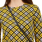 Michael Kors Women's Plaid Long Sleeve Top Yellow Size Small