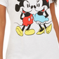 Disney Juniors' Mickey & Minnie Mouse Graphic-Print T-Shirt White Size Large