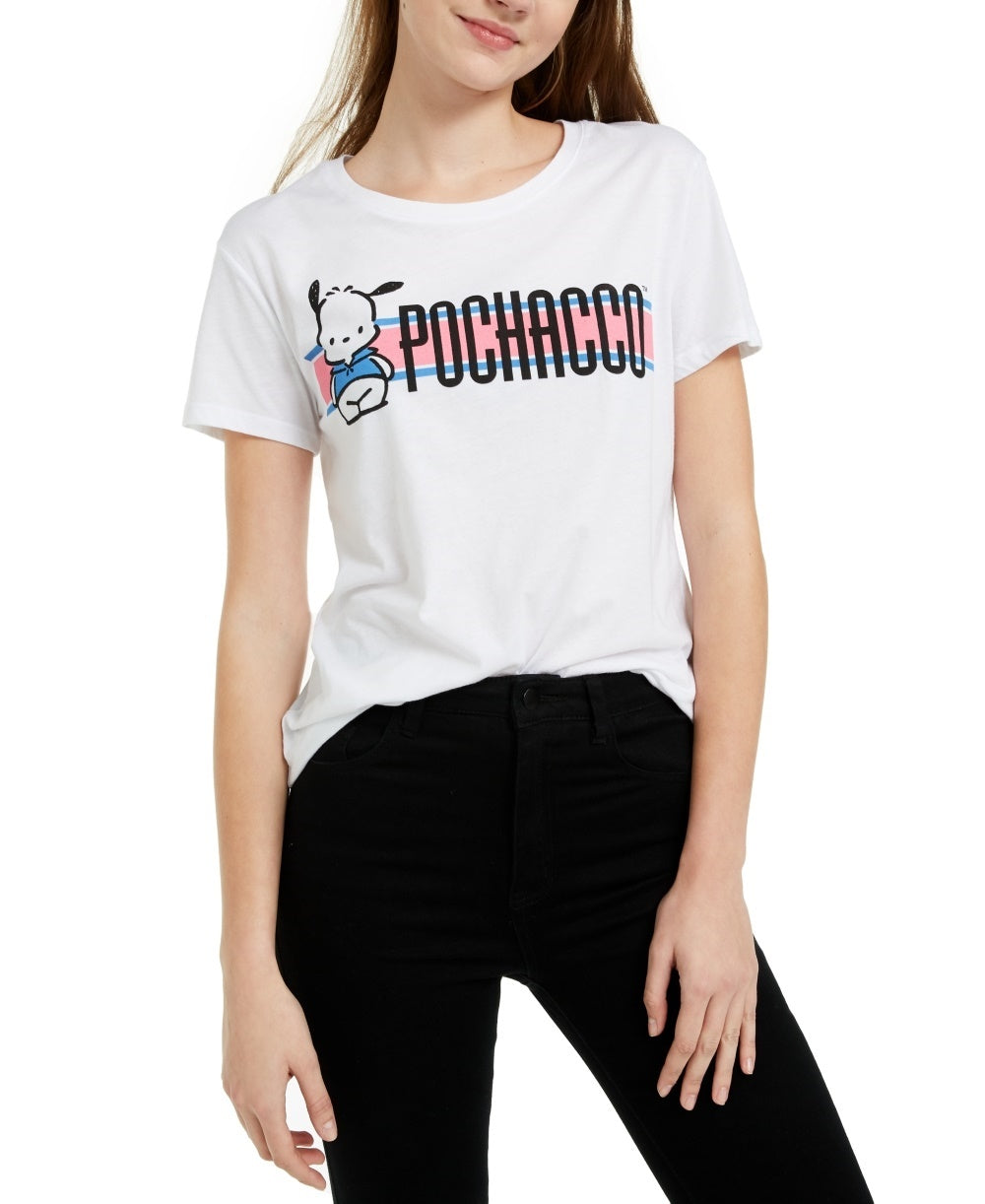 Love Tribe Junior's Pochacco Graphic Print T-Shirt White Size Small