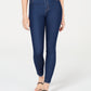 Tinseltown Junior's High Rise Raw Hem Skinny Jeans Navy Size 9