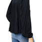 Free People Women's Devin Ribbed Knit Top Black Size Small