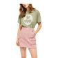 Free People Womens Pink Zippered Mini Pencil Skirt Purple Size 29