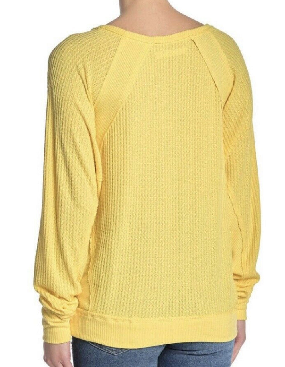 Free People Women's Santa Clara Thermal Top Yellow Size Small