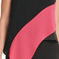DKNY Women's Asymmetrical Colorblocked Top Black Size Medium