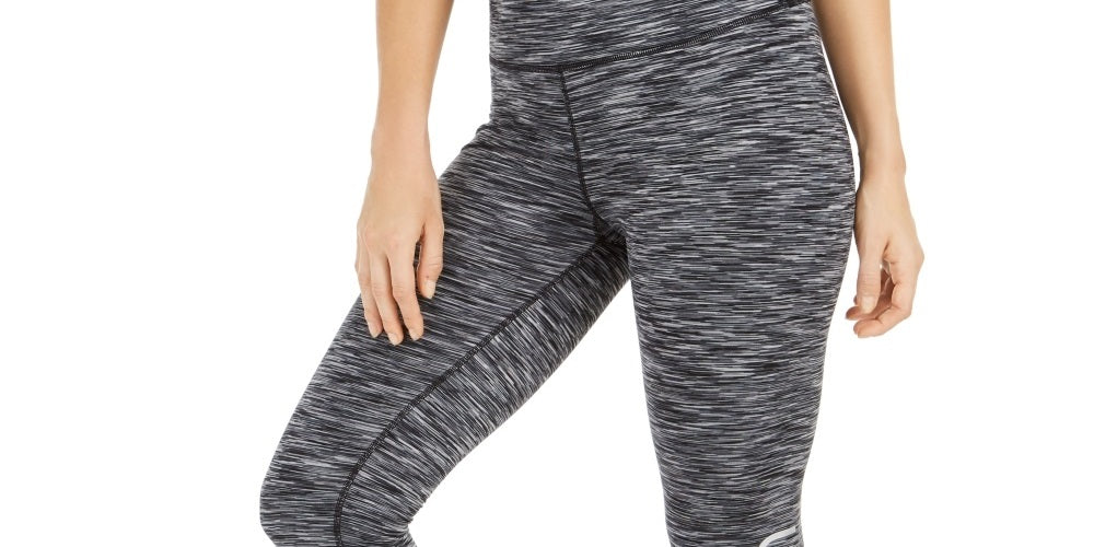 Calvin Klein Women's Cold Gear Fleece-Lined High-Waist Leggings Beige Size X-Small