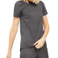 Michael Kors Women's Micro Check Print Tunic Top Silver Size Petite Small