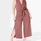 Monteau Junior's Trendy Tie Front JumPetite Smalluit Mauve Size 2X