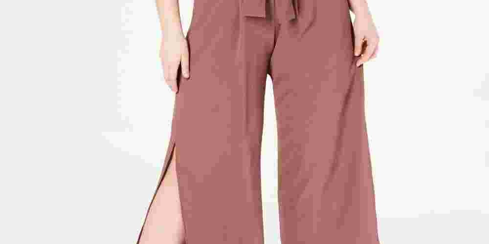 Monteau Junior's Trendy Tie Front JumPetite Smalluit Mauve Size 2X