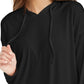 Pink Rose Juniors' Rib-Knit Pullover Hoodie Black Size Large