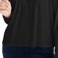 Pink Rose Juniors' Rib-Knit Pullover Hoodie Black Size Large