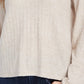 Ultra Flirt Junior's Cozy Ribbed Henley Hoodie Beige Size X-Small