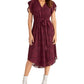 Rachel Roy Women's Belted Lace Dress Aubergine Size Small