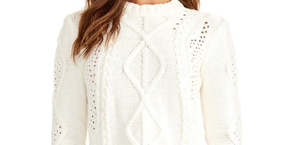 Rachel Roy Women's Adrina Pullover Sweater White Size Small
