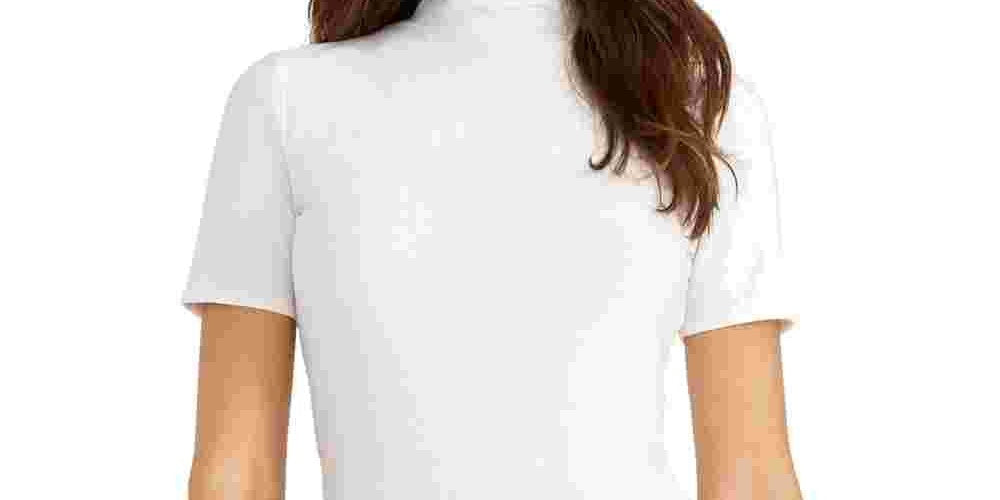 Rachel Roy Women's Cotton Turtleneck Top White Size Large