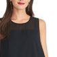 Rachel Roy Women's Mesh-Yoke Sleeveless Top Black Size Small