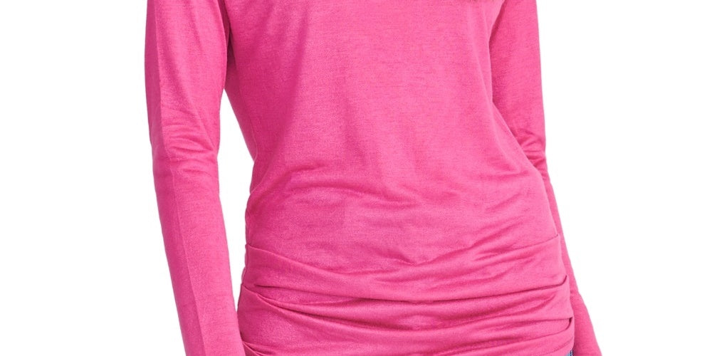 Rachel Roy Women's Chloe Boat Neck Top Pink Size X-Small