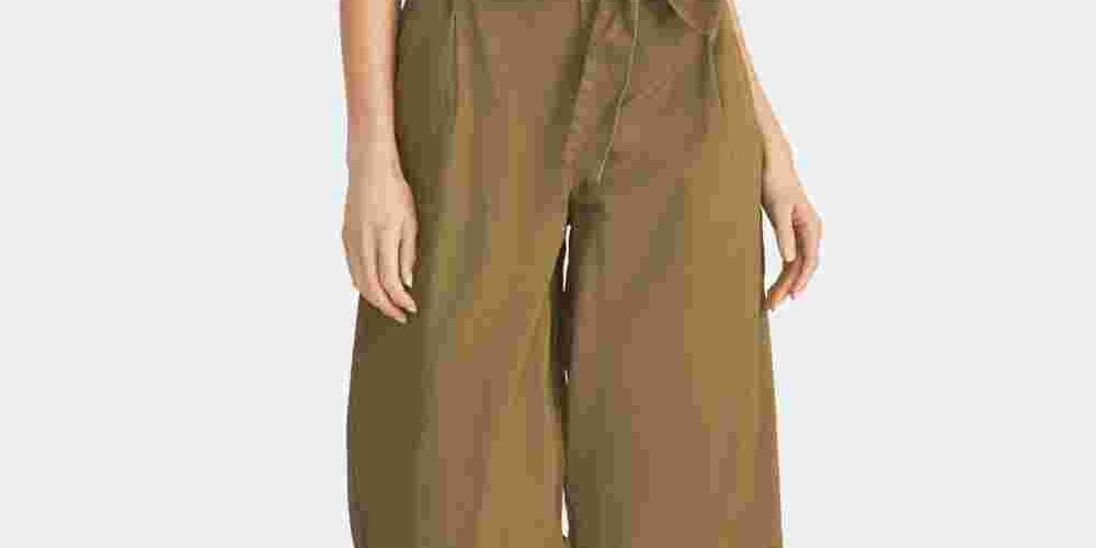 Rachel Roy Women's Paperbag Pants Green Size 10