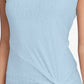 Rachel Roy Women's Twisted High Low Top  Blue Size Small