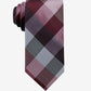 Ryan Seacrest Distinction Men's Weho Check Slim Silk Tie  Dark Red Size Regular
