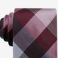 Ryan Seacrest Distinction Men's Weho Check Slim Silk Tie  Dark Red Size Regular