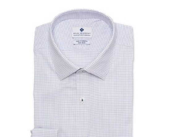 Ryan Seacrest Distinction Men's Printed Slim Fit Soft Cotton Dress Shirt White Size 15X34X35