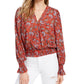 Ultra Flirt Juniors' Smocked Top Rustcopper Size Small
