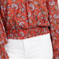 Ultra Flirt Juniors' Smocked Top Rustcopper Size Small
