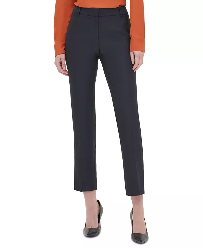 Calvin Klein Women's Twill Slim Leg Pants Navy Size 2