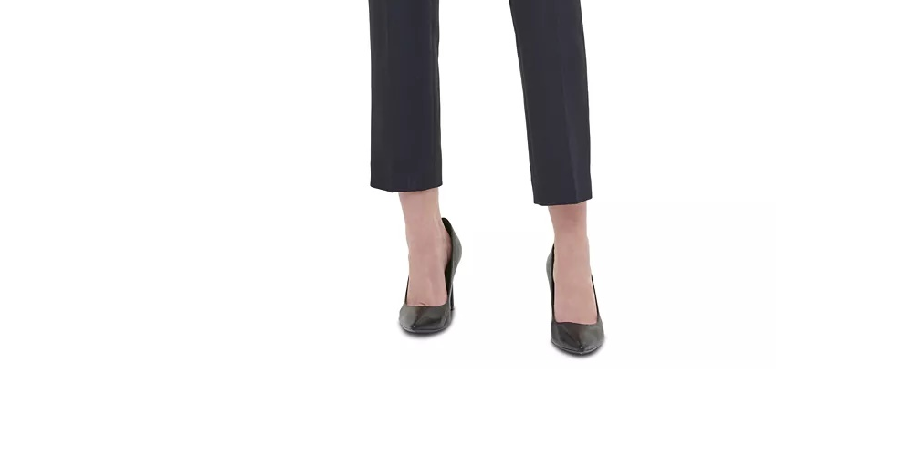 Calvin Klein Women's Twill Slim Leg Pants Navy Size 2