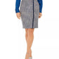 Calvin Klein Women's Tweed Pencil Skirt Blue Size 12