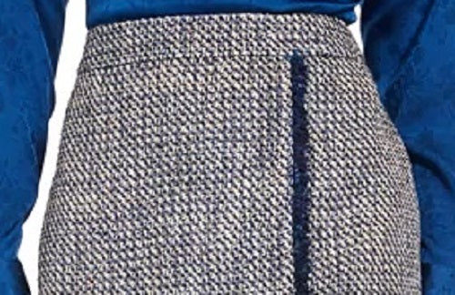 Calvin Klein Women's Tweed Pencil Skirt Blue Size 12