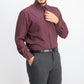 Society of Threads Men's Slim-Fit Performance Stretch Diamond Dress Shirt Red Size Large