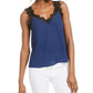 Q & An Women's Lace Camisole Navy Size Small