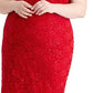 Connected Women's Metallic Sheath Dress Red Size 24W