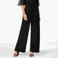 Connected Women's Cold-Shoulder Wide-Leg Jumpsuit Black Size 8
