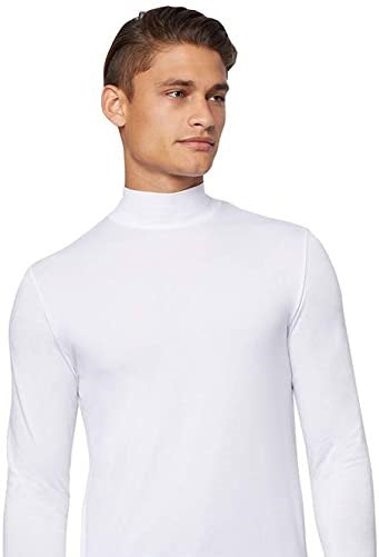 32 Degrees Men's Base Layer Mock-Neck Shirt White Size Small