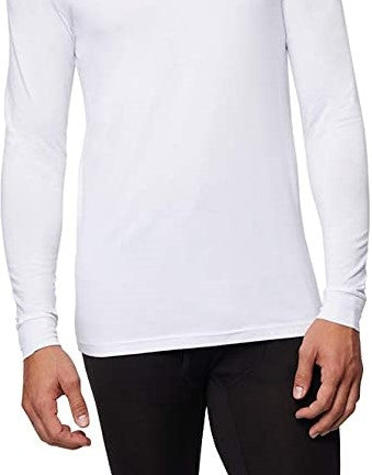32 Degrees Men's Base Layer Mock-Neck Shirt White Size Small
