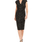 Connected Women's Cap-Sleeve Embellished Dress Black Size 10