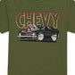 H3 Men's Chevy Graphic T-Shirt Green Size Medium