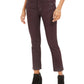 Vigoss Women's Jeans Burgundy Coated Straight-Leg Jeans Dark Pink Size 29