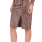 Vince Camuto Women's Metallic Animal Print Stretch Dress Brown Size 4