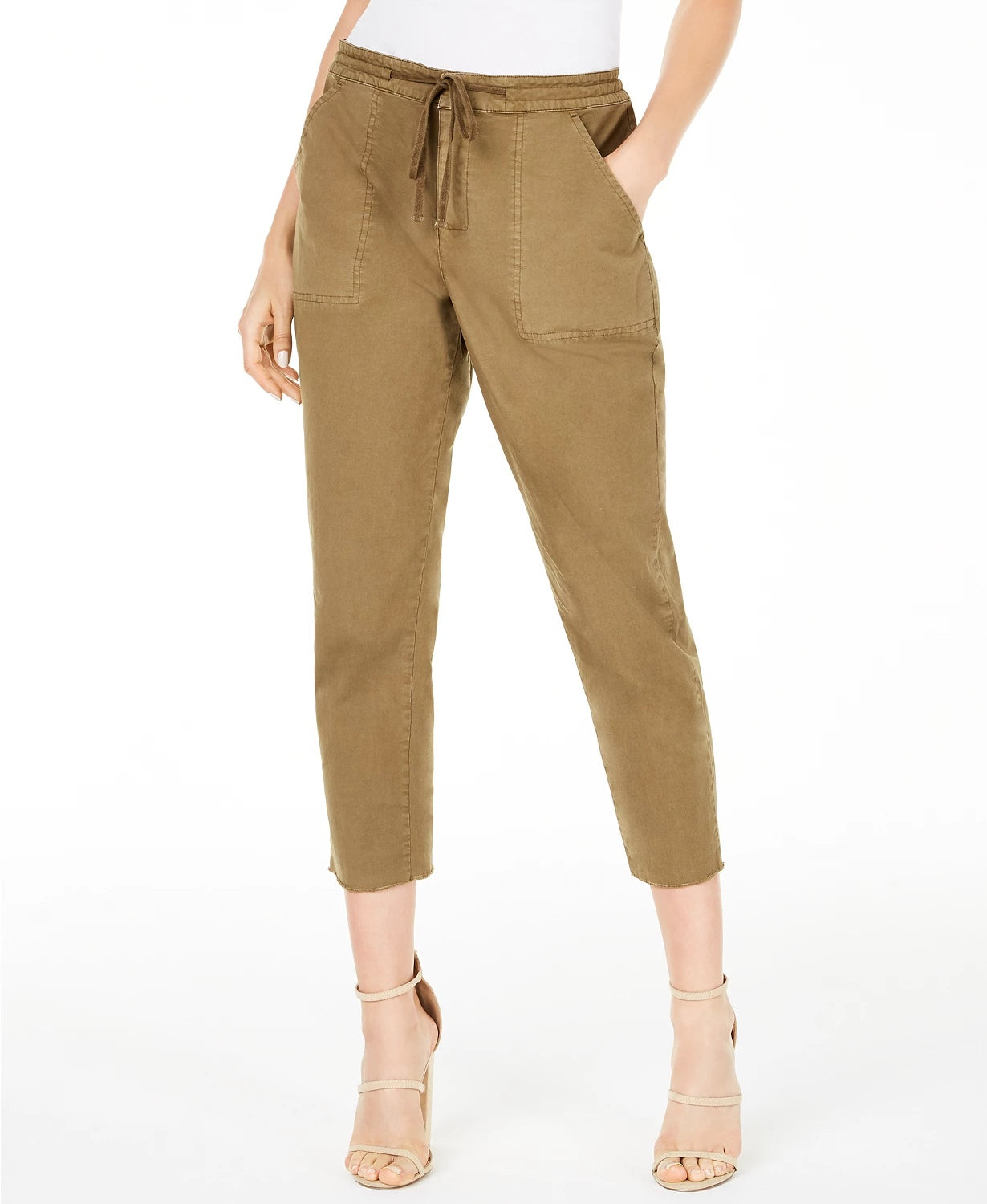 Guess Women's Anya Cargo Pants Dark Green Size 4