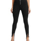 Guess Women's Kumiko Zip-Front Skinny Pants Black Size Medium