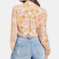 Guess Women's Madyson Printed Long-Sleeve Shirt Pink Size Medium