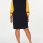 Tommy Hilfiger Women's Plus Size Striped-Trim Cotton Sweatshirt Dress Yellow Size 1X