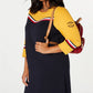 Tommy Hilfiger Women's Plus Size Striped-Trim Cotton Sweatshirt Dress Yellow Size 1X
