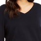 Tommy Hilfiger Women's Plus Size Ivy Striped-Sleeve Sweater Blue Size 0X